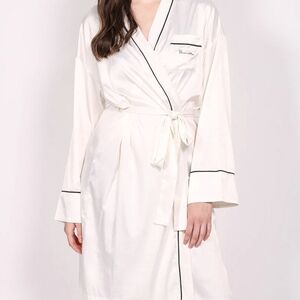Brunette The Label Cream Robe with Black Trim (Redhead)